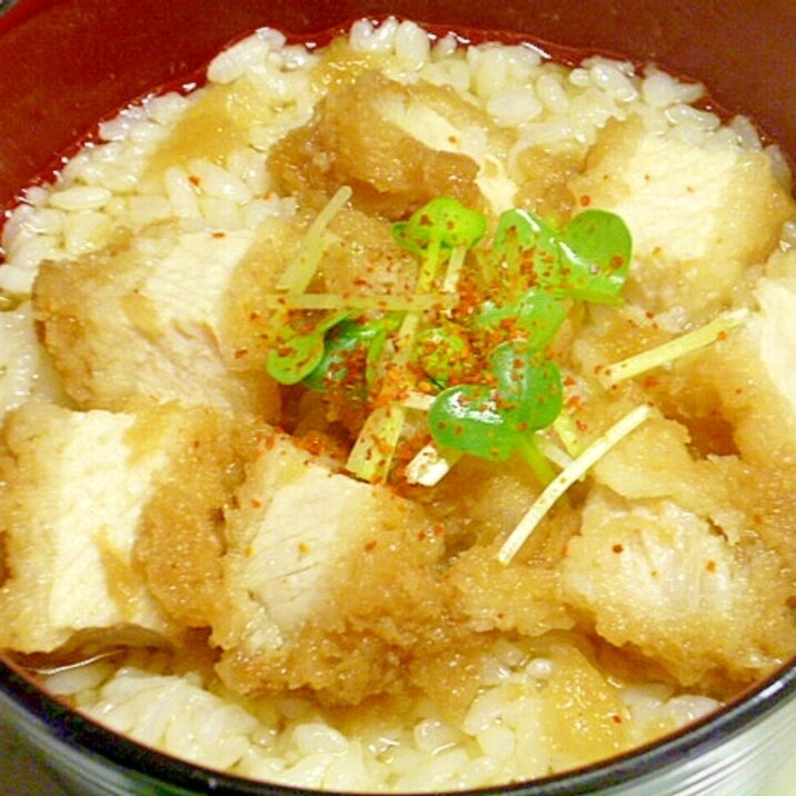 簡単 しめに とんかつのだし茶漬け レシピ 作り方 By みずたまsweet 楽天レシピ